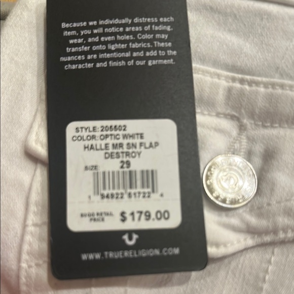 True Religion Denim - True Religion High Rise White Jeans